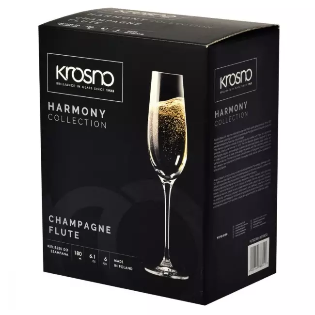 Kieliszki do szampana Krosno Harmony 200 ml opakowanie